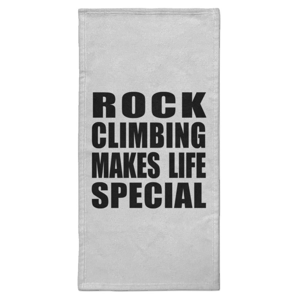Rock Climbing Makes Life Special - Hand Towel