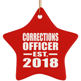 Corrections Officer Established EST. 2018 - Star Ornament