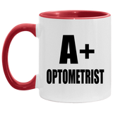 A+ Optometrist - 11oz Accent Mug Red