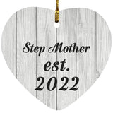 Step Mother Established Est. 2022 - Heart Ornament F