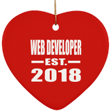 Web Developer Established EST. 2018 - Heart Ornament