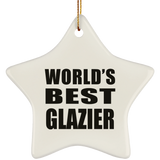 World's Best Glazier - Star Ornament