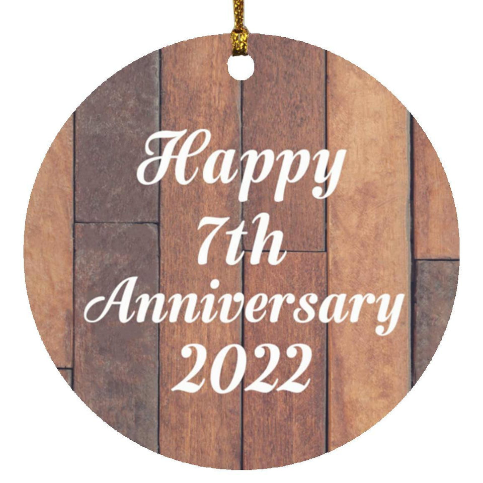 Happy 7th Anniversary 2022 - Circle Ornament E