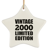 24th Birthday Vintage 2000 Limited Edition - Star Ornament
