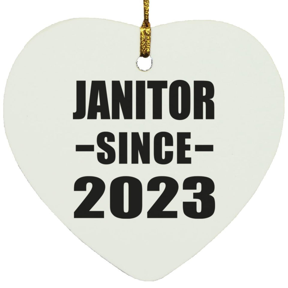 Janitor Since 2023 - Heart Ornament