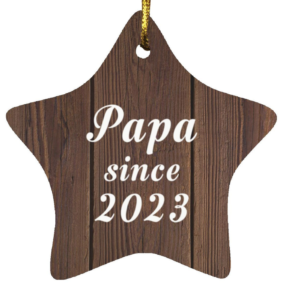 Papa Since 2023 - Star Ornament D