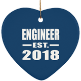Engineer Established EST. 2018 - Heart Ornament