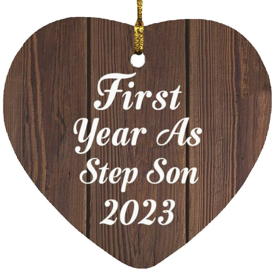 First Year As Step Son 2023 - Heart Ornament D