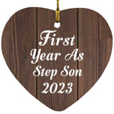 First Year As Step Son 2023 - Heart Ornament D
