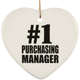 Number One #1 Purchasing Manager - Heart Ornament
