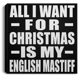All I Want For Christmas Is My English Mastiff - Canvas Square