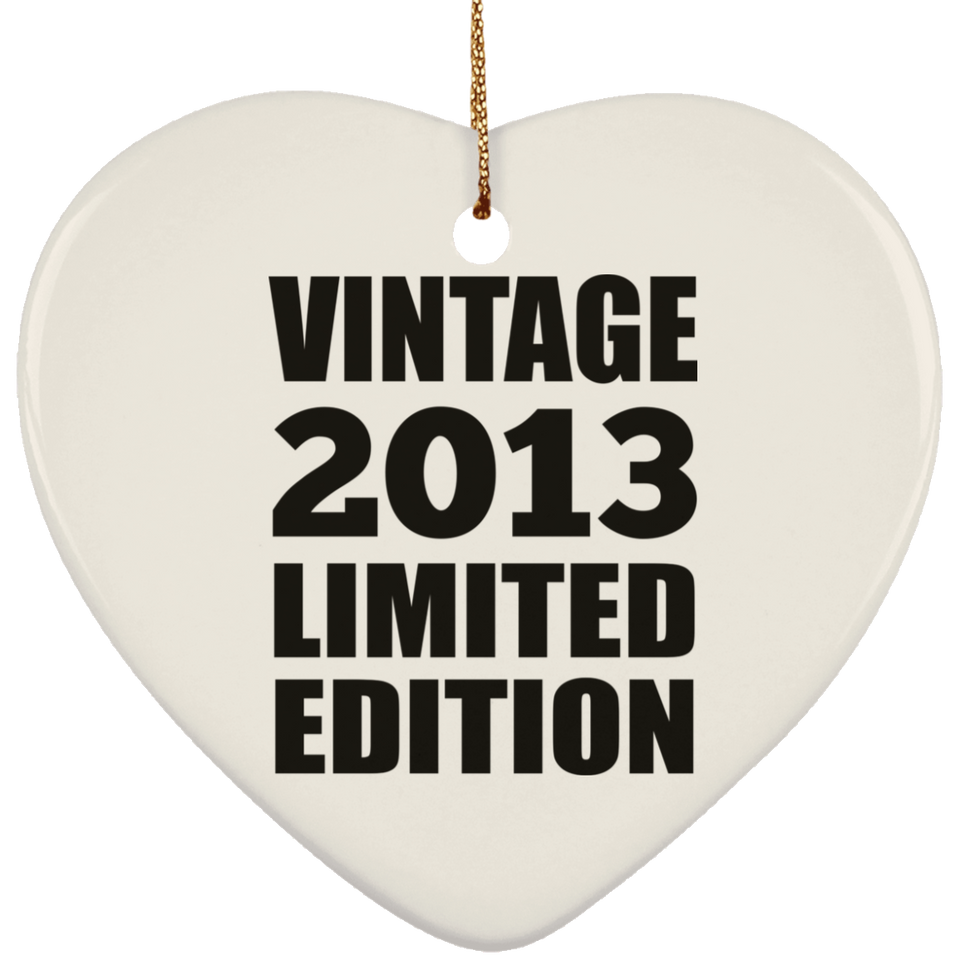 11th Birthday Vintage 2013 Limited Edition - Heart Ornament