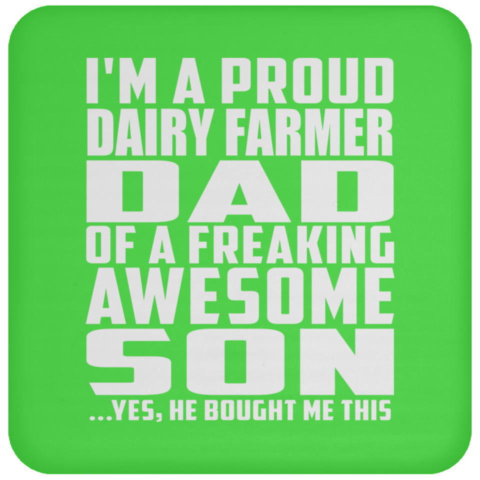 Proud Dairy Farmer Dad Of Awesome Son - Drink Coaster