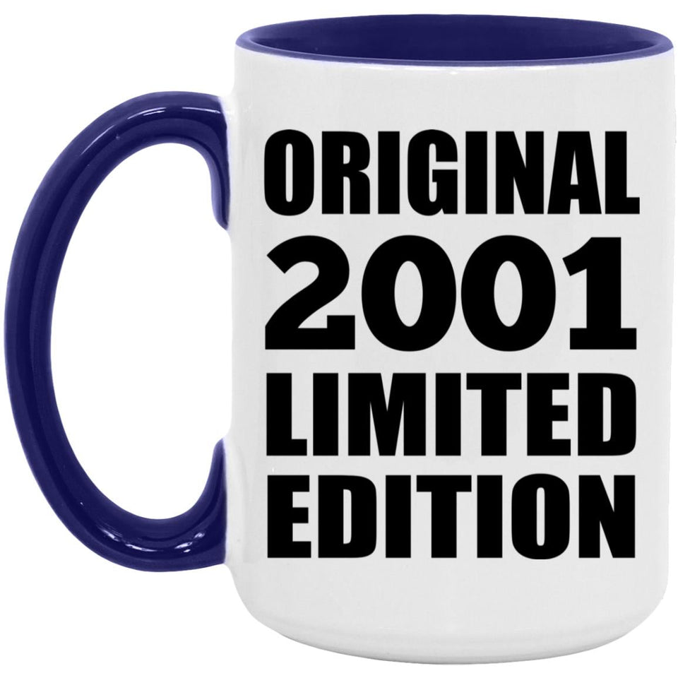 23rd Birthday Original 2001 Limited Edition - 15oz Accent Mug Purple
