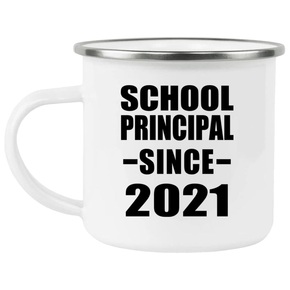 School Principal Since 2021 - 12oz Camping Mug