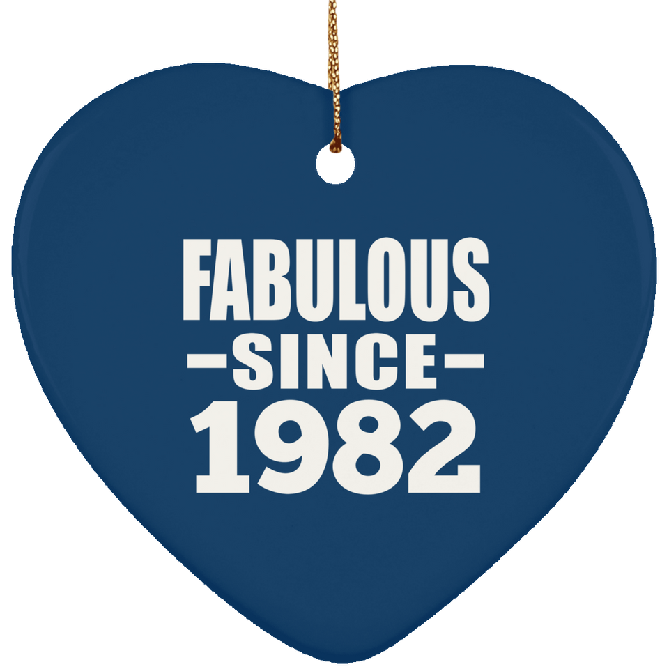 42nd Birthday Fabulous Since 1982 - Heart Ornament