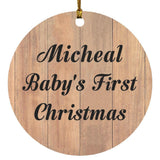 Micheal Baby's First Christmas - Circle Ornament C