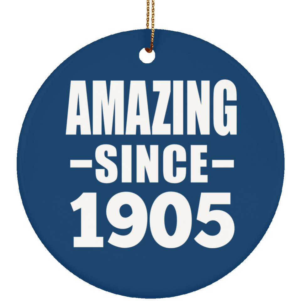119th Birthday Amazing Since 1905 - Circle Ornament