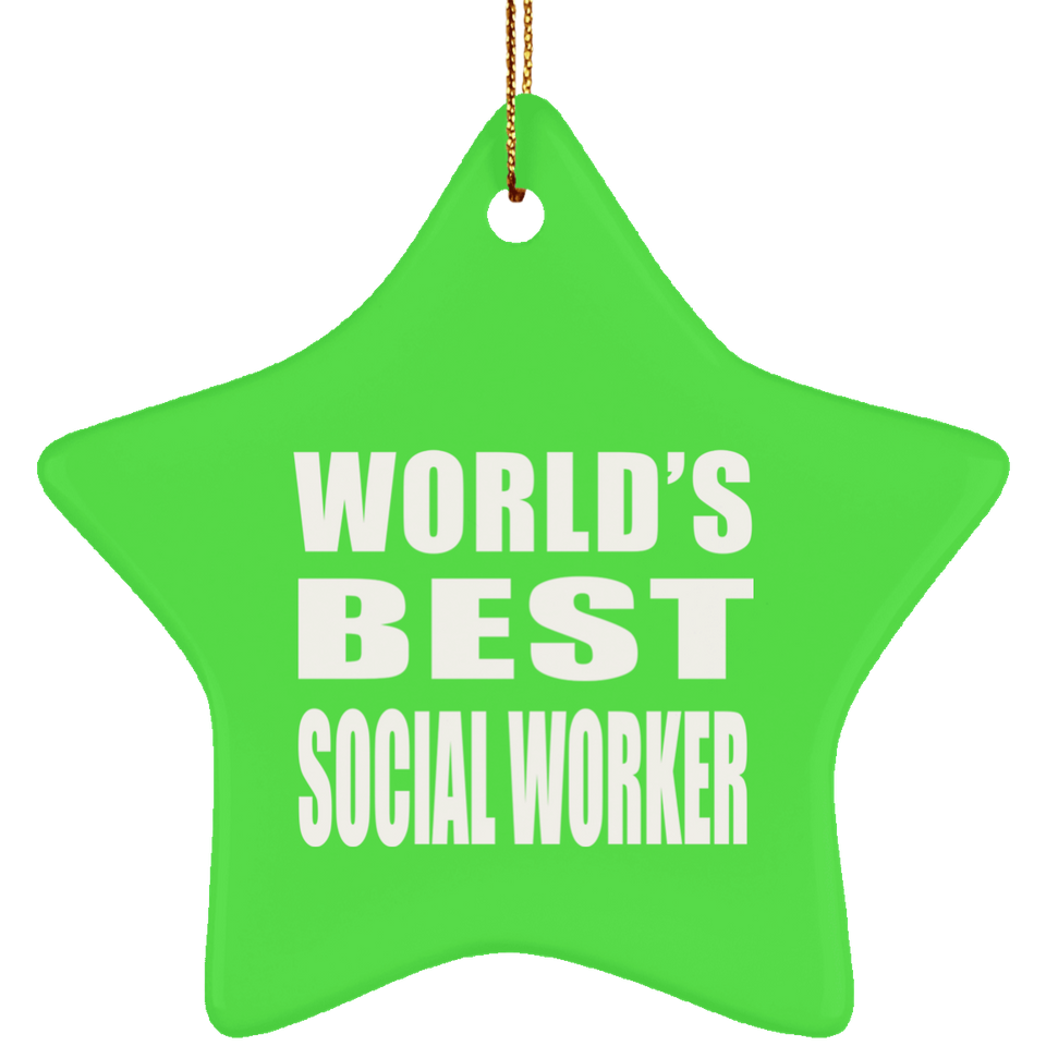 World's Best Social Worker - Star Ornament