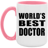 World's Best Doctor - 15oz Accent Mug Pink