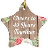 49th Anniversary Cheers To 49 Years Together - Star Ornament B