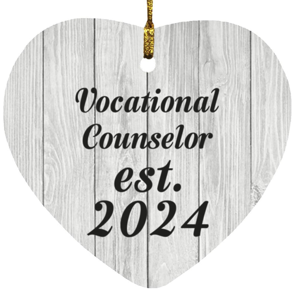 Vocational Counselor Established Est. 2024 - Heart Ornament F