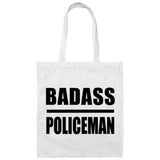 Badass Policeman - Tote Bag White