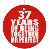 37th Anniversary 37 Years Of Being Mr Perfect - Circle Ornament