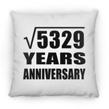 73rd Anniversary Square Root of 5329 Years Anniversary - Throw Pillow