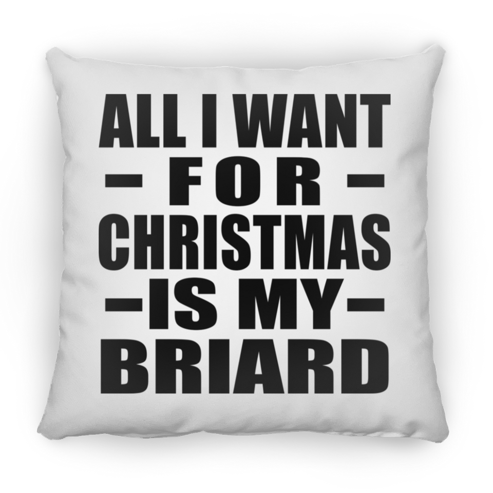All I Want For Christmas Is My Briard - Throw Pillow