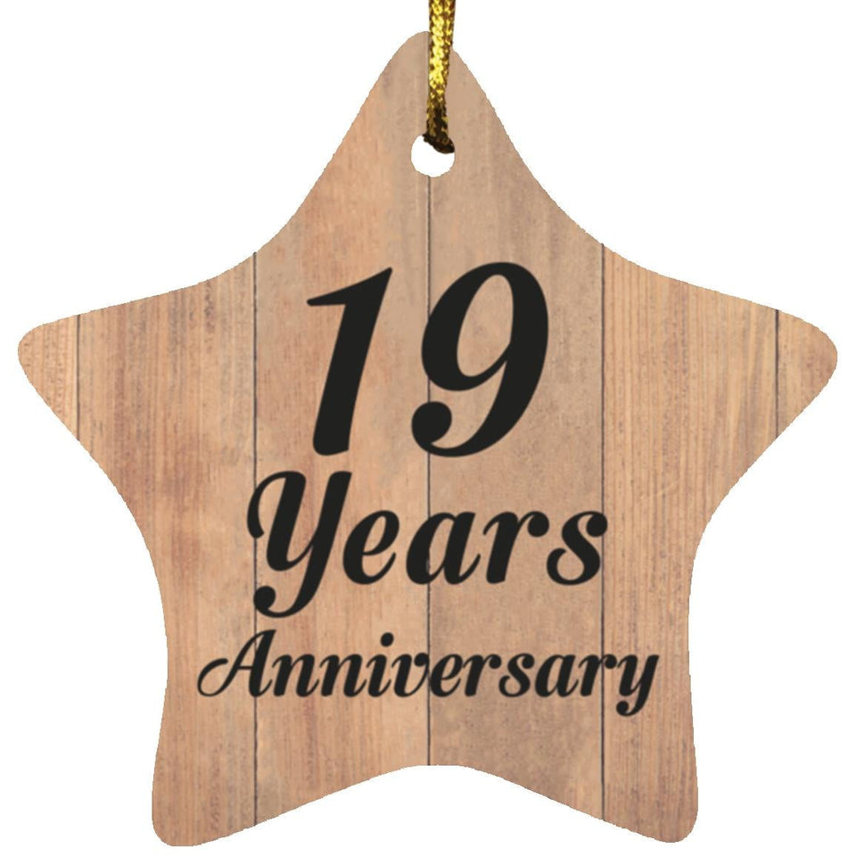 19th Anniversary 19 Years Anniversary - Star Ornament C