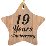 19th Anniversary 19 Years Anniversary - Star Ornament C