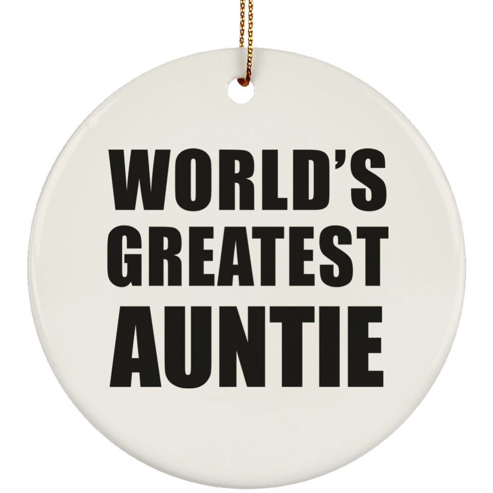 World's Greatest Auntie - Circle Ornament