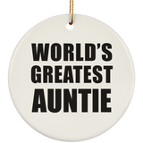 World's Greatest Auntie - Circle Ornament