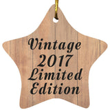 7th Birthday Vintage 2017 Limited Edition - Star Ornament C