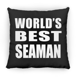 World's Best Seaman - Throw Pillow Black