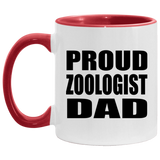Proud Zoologist Dad - 11oz Accent Mug Red