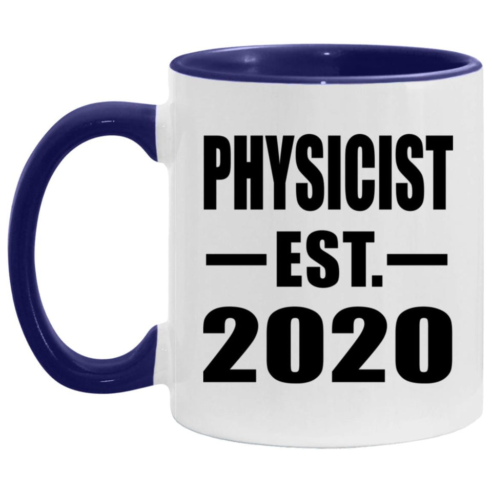 Physicist Established EST. 2020 - 11oz Accent Mug Purple