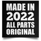 2nd Birthday Made in 2022 All Parts Original - Poster Square