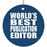 World's Best Publication Editor - Circle Ornament