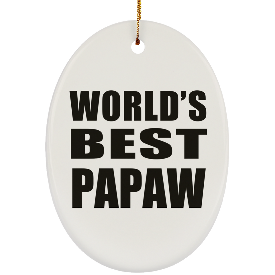 World's Best Papaw - Oval Ornament