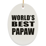 World's Best Papaw - Oval Ornament