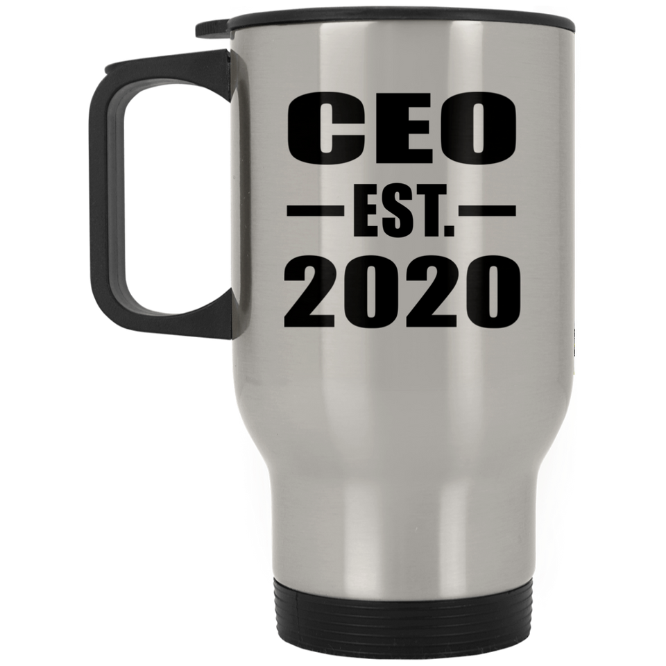 CEO Established EST. 2020 - Silver Travel Mug