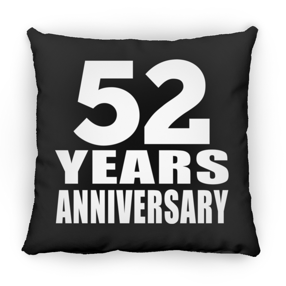 52nd Anniversary 52 Years - Throw Pillow Black