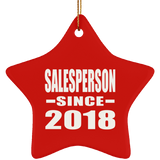 Salesperson Since 2018 - Star Ornament