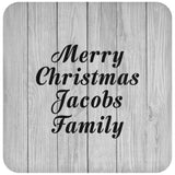 Merry Christmas Jacobs Family - Drink Coaster F