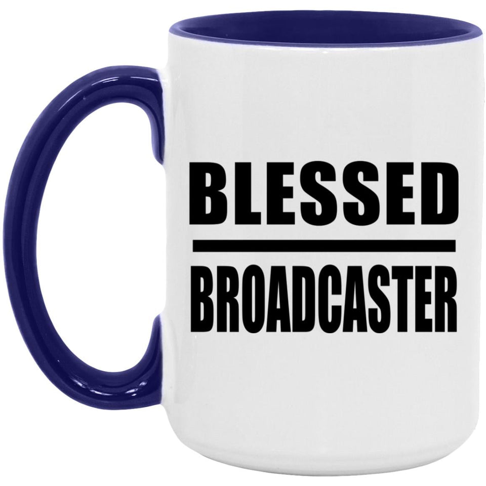 Blessed Broadcaster - 15oz Accent Mug Purple