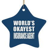 World's Okayest Insurance Agent - Star Ornament