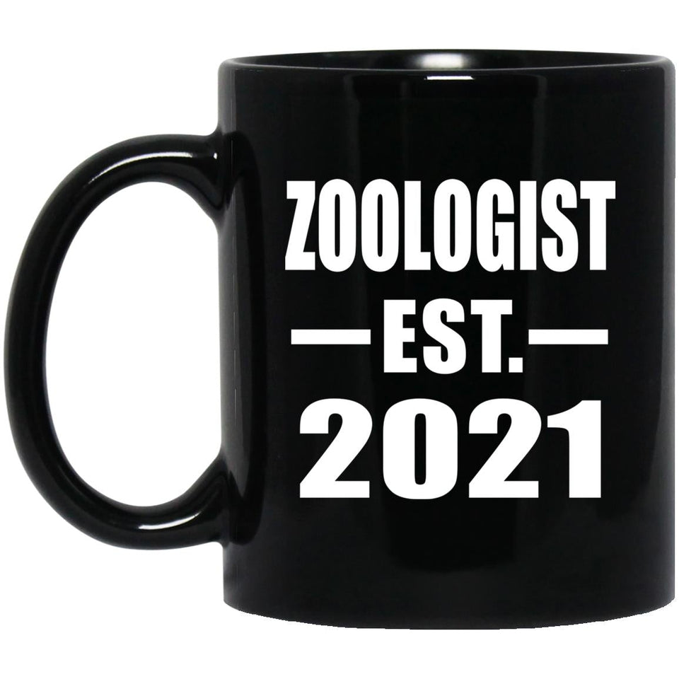 Zoologist Established EST. 2021 - 11oz Coffee Mug Black