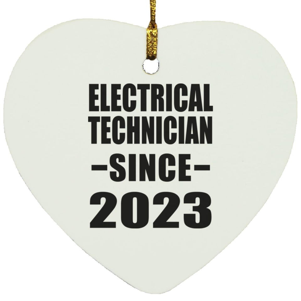 Electrical Technician Since 2023 - Heart Ornament
